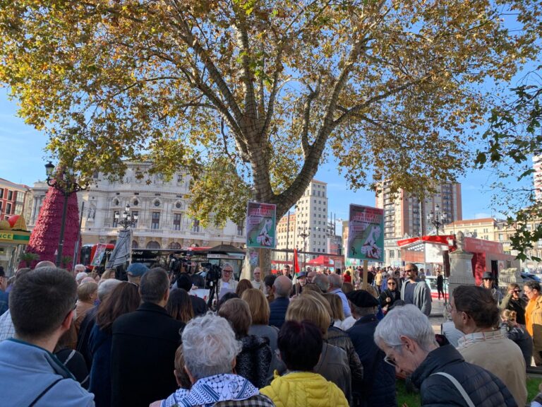 Concentraciu{00f3}n contra el genocidio en Gaza en Bilbao