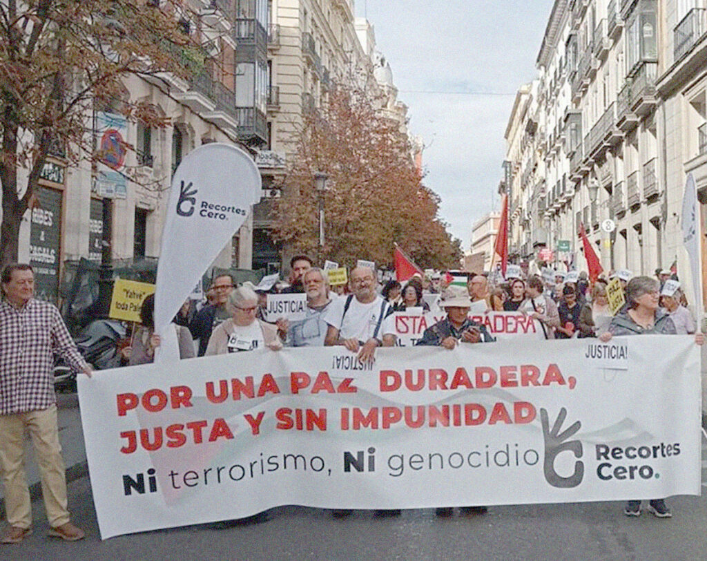 Manifestación por la paz en Madrid