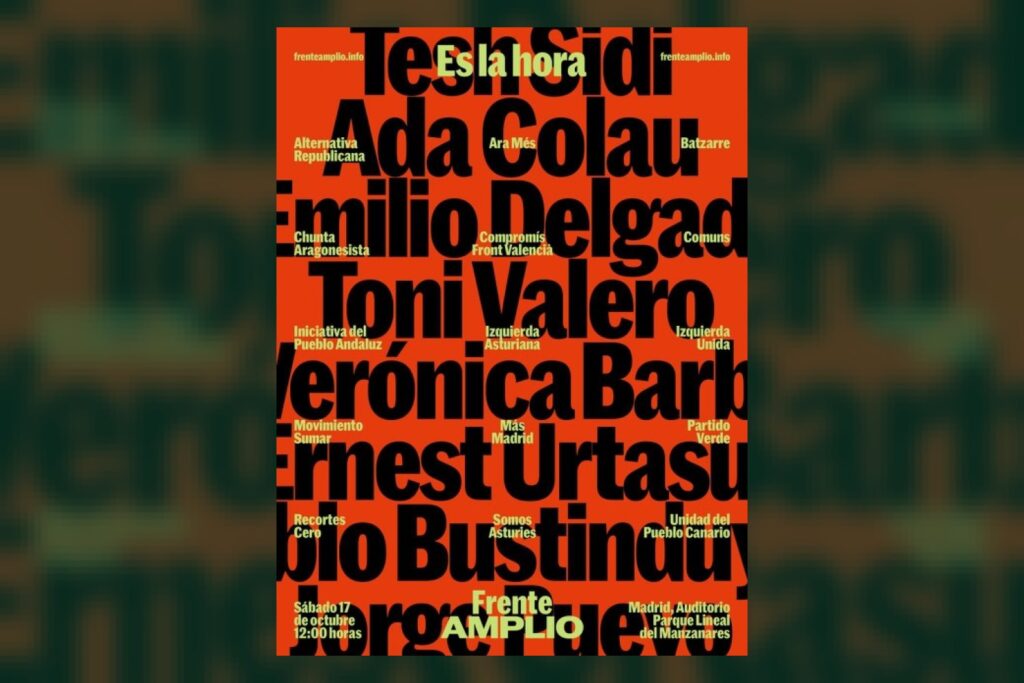 Cartel de la coaliciu{00f3}n Frente Amplio