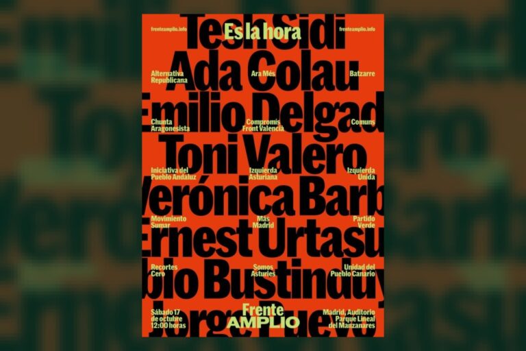 Cartel de la coaliciu{00f3}n Frente Amplio